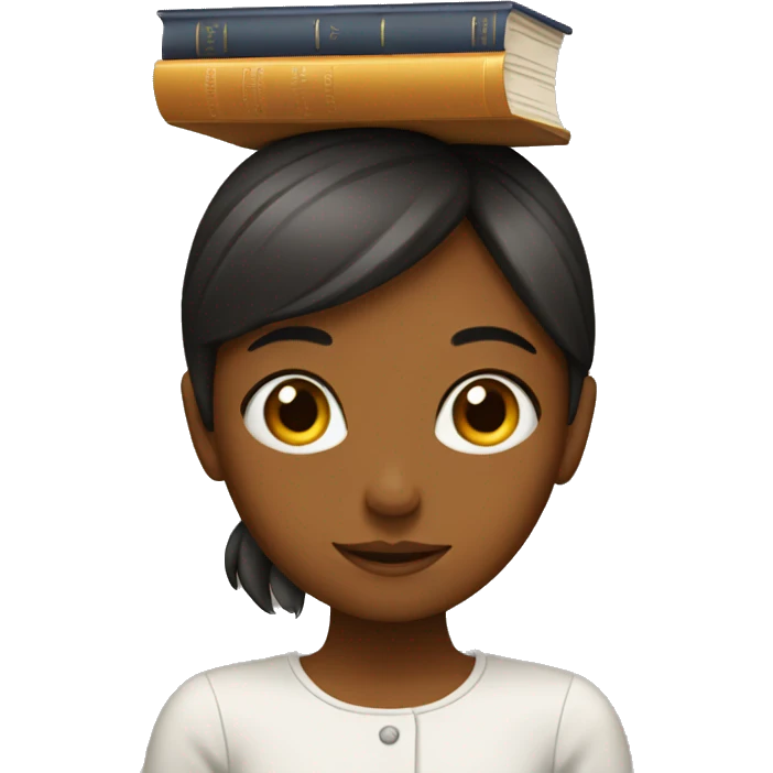 A girl with a Book on the head emoji