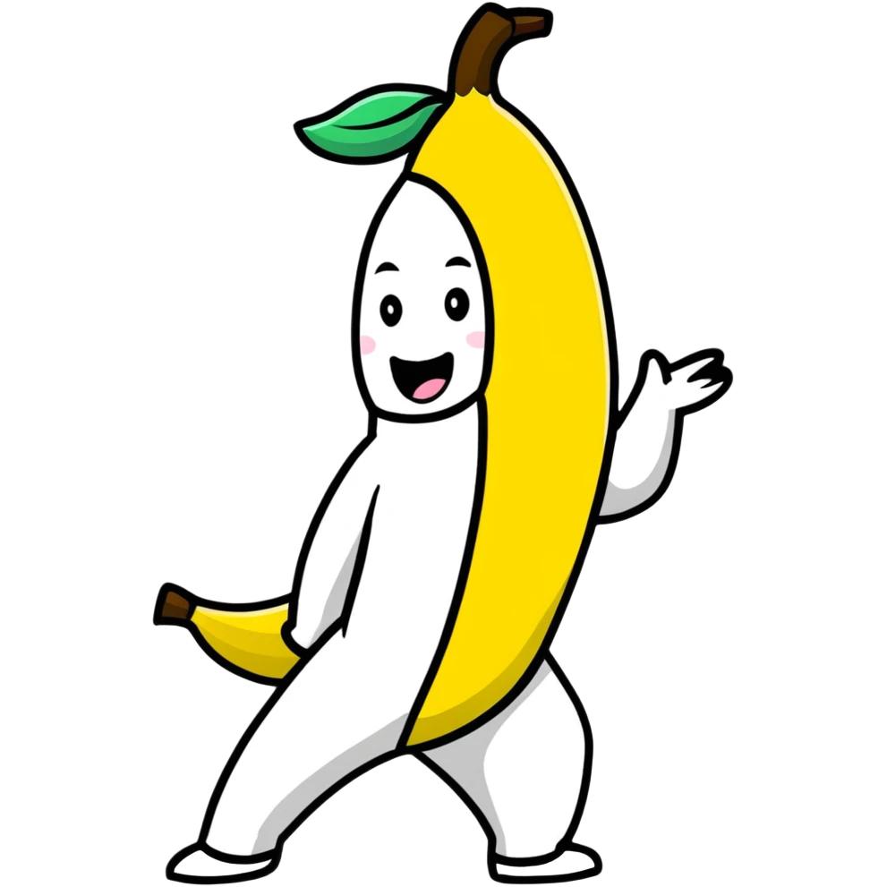 human in banana costume emoji