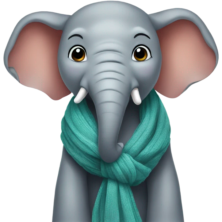 elephant with scarf  emoji