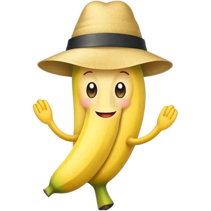 Banana wearing a hat emoji