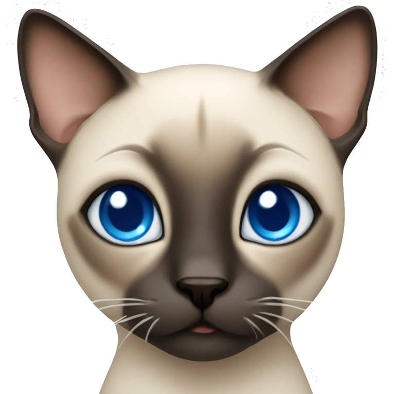 Siamese cat with blue eyes emoji