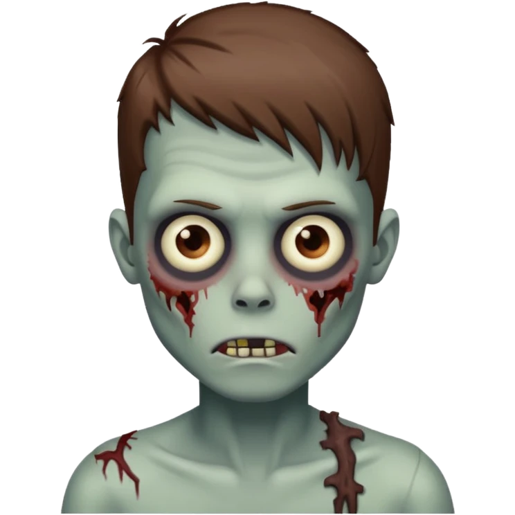 brown hair zombie boy emoji