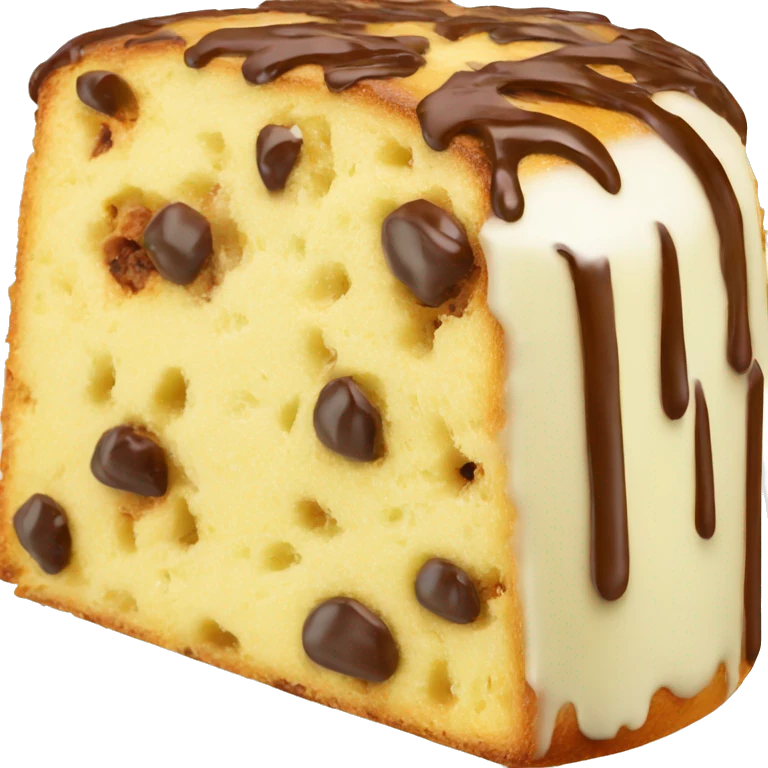 Full white chocolate drip panettone emoji
