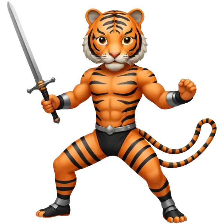 Tiger animal fencing sword  emoji