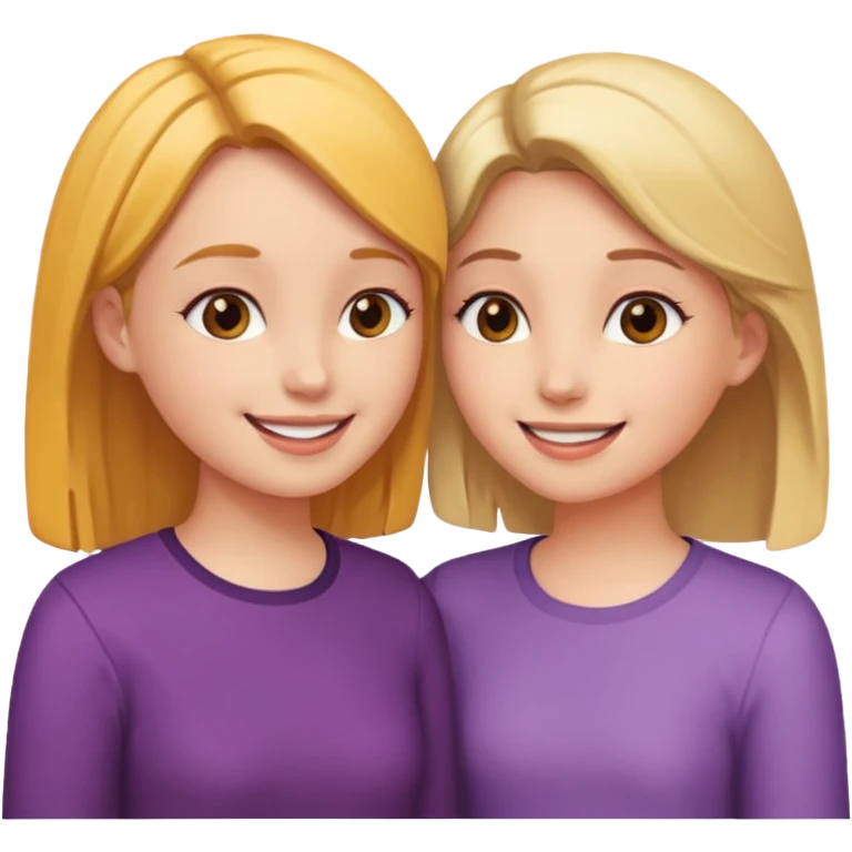 две девушки разговаривают смотря друг на друга  emoji