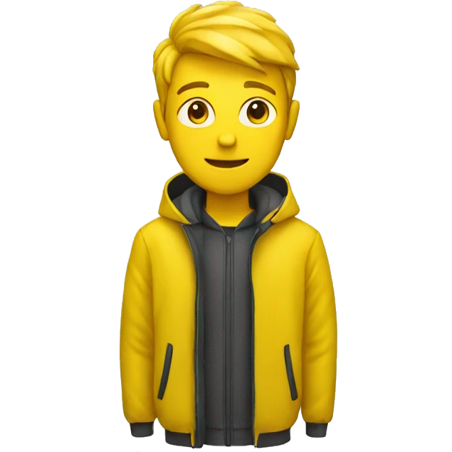Guy in yellow rain jacket emoji