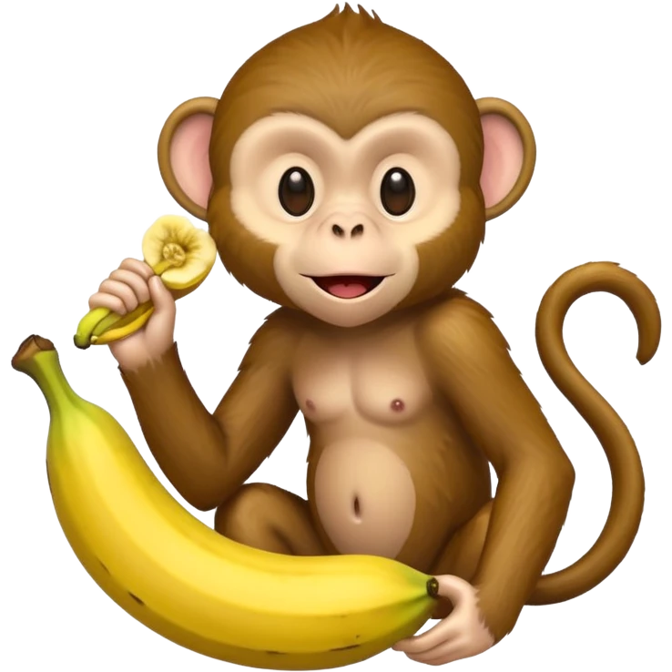 monkey eating a banana emoji