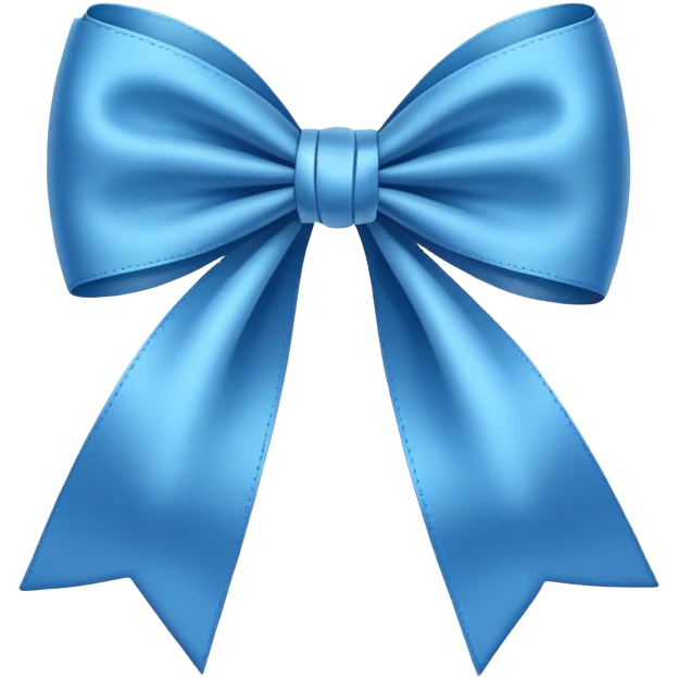 Blue bow emoji