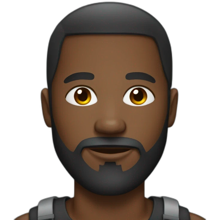 African black man with beard emoji