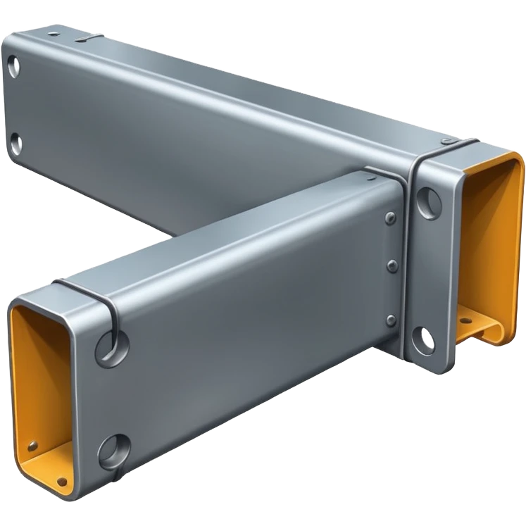 Clean metal beam, smooth steel surface, no rust, no scratches, industrial support beam, realistic, neutral color, high-quality render emoji