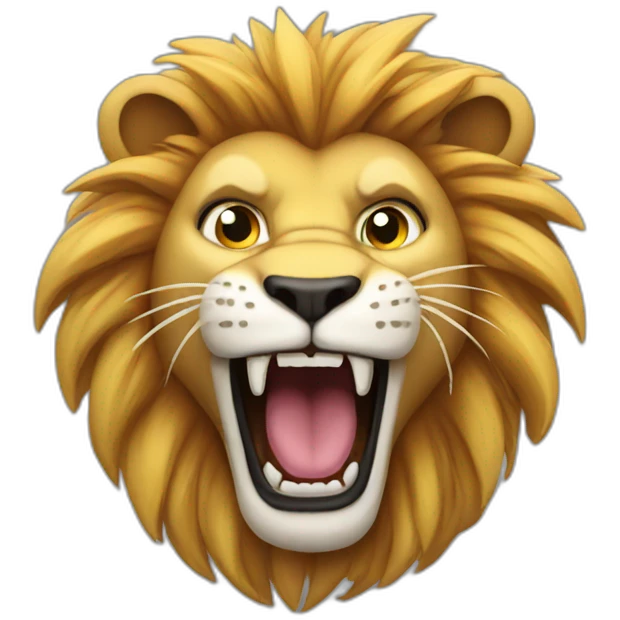 swearing lion emoji