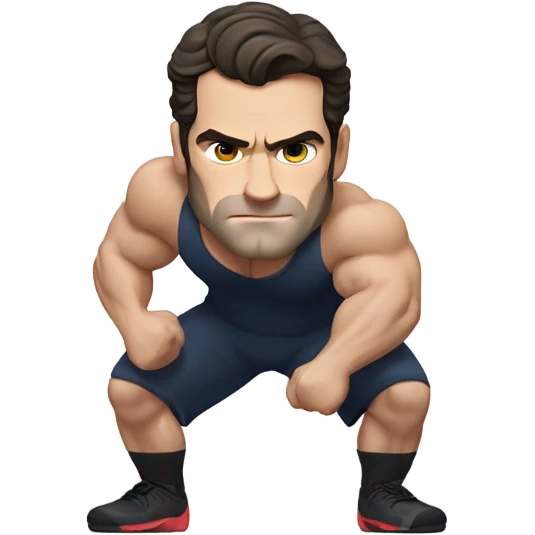 Henry Cavill lifting weights  emoji