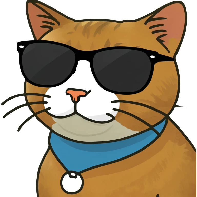 Cat with sunglasses emoji