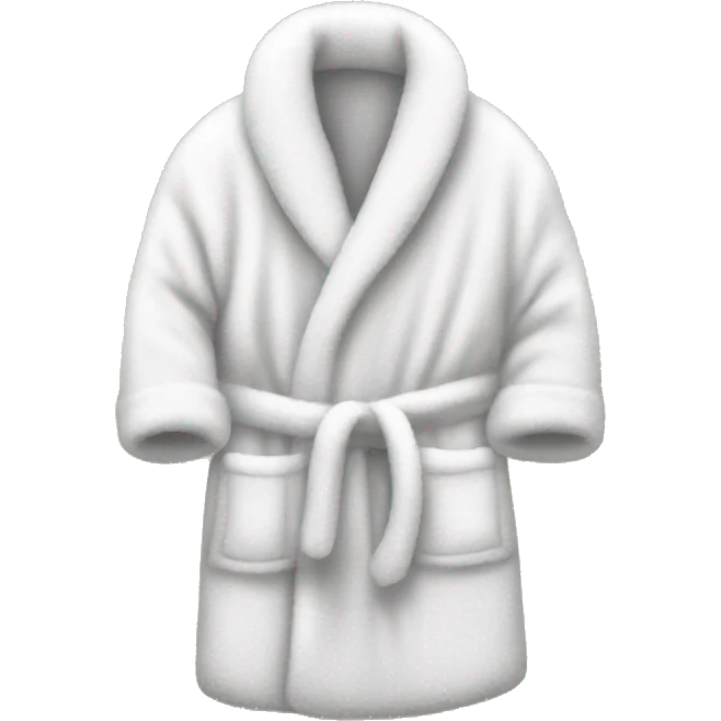 white fuzzy bathrobe emoji