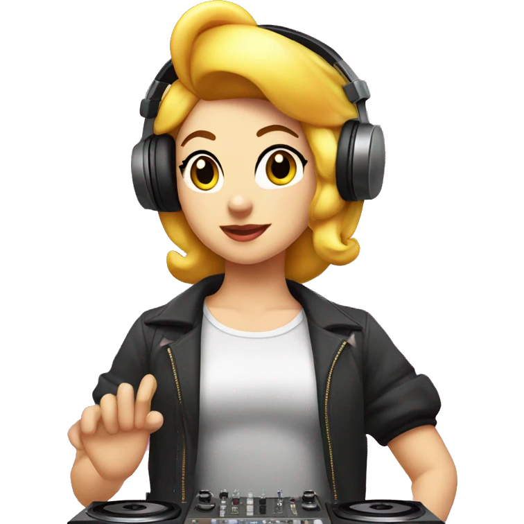 Princess peach as a dj emoji