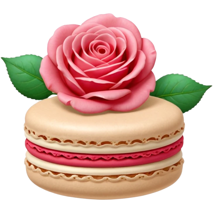 Le Durée Paris macaron et fleur red emoji