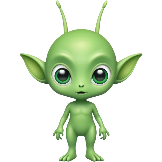 Cute full bodied alien emoji