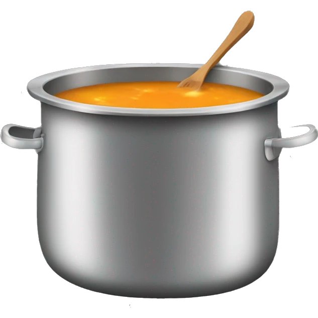 medoum sized cooking pot with soup emoji