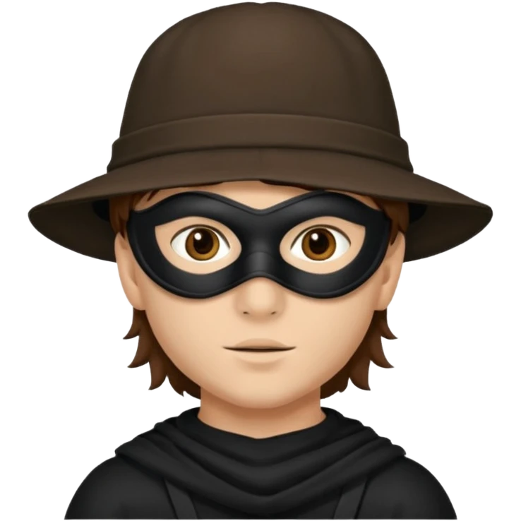 masked Boy with hat emoji