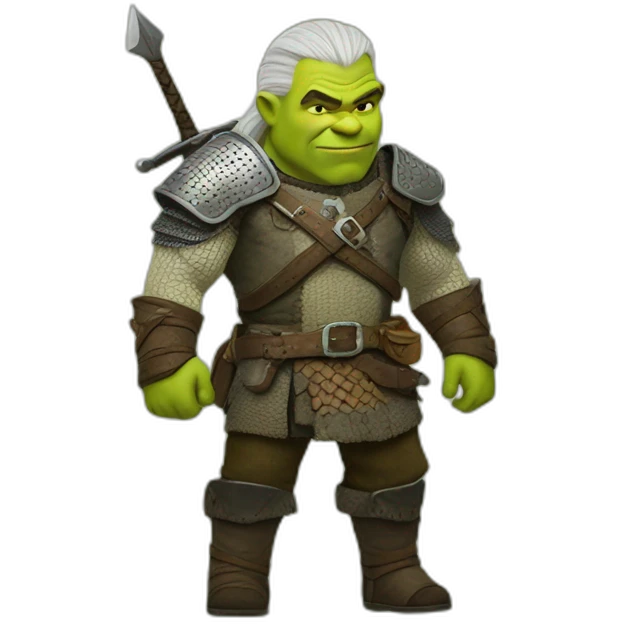 Shrek ans Geralt emoji