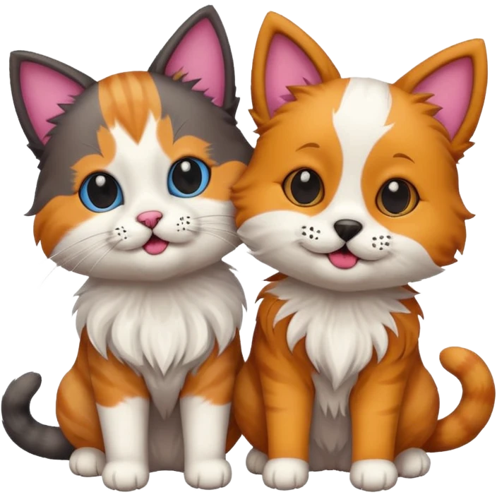 cats and dogs emoji