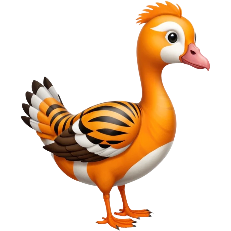 A fusion of a goose and a tiger emoji