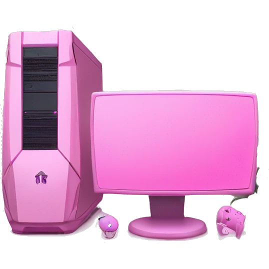 KAWAII PINK GAMING COMPUTER SETUP WITH RGB PINK GIRLY gaming setup LIGHTPINK emoji