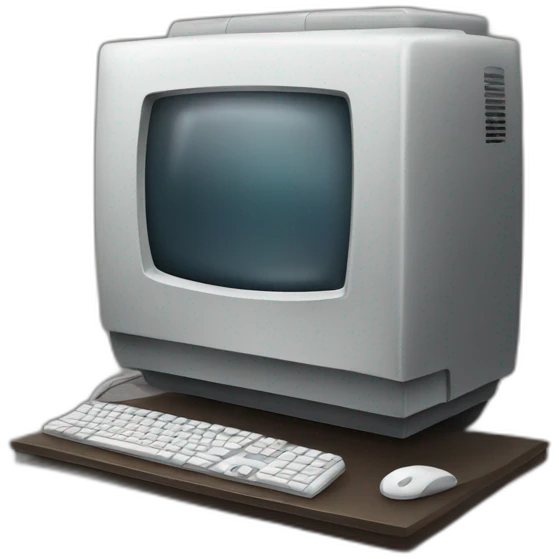 Steaming personal computer emoji