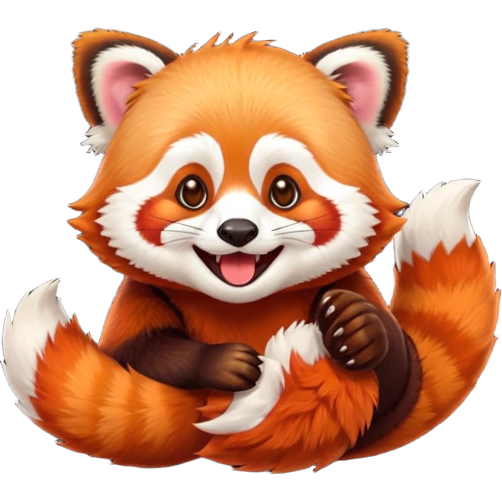 Red panda Laughing emoji