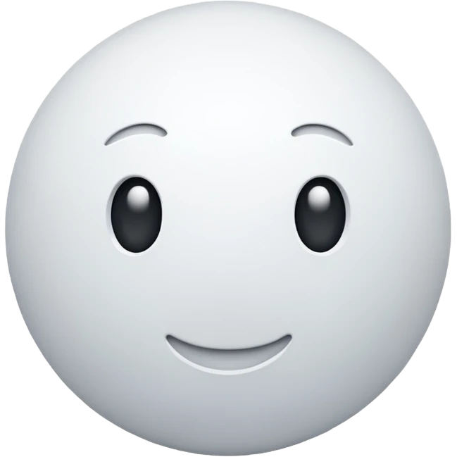 white color, no face emoji