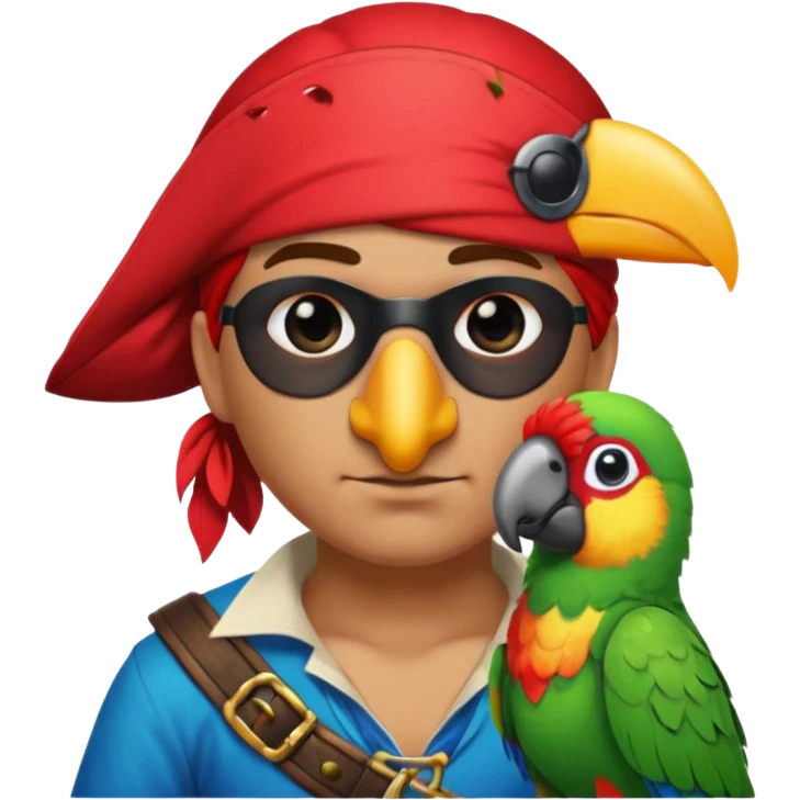 pirate and parrot emoji