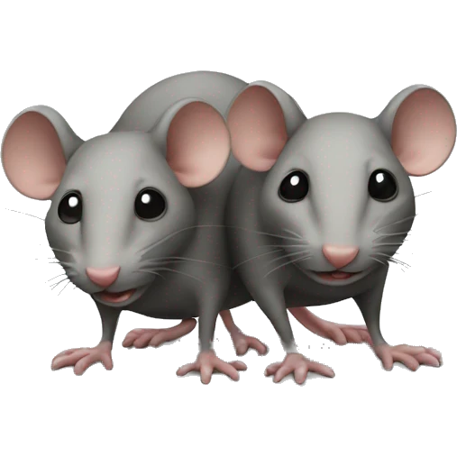 Rat with two heads emoji