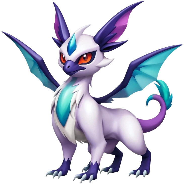 Shiny Absol-Noibat-Noivern-Hybrid (Full body) emoji