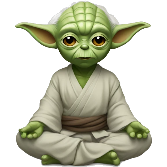 Yoda fais du yoga  emoji