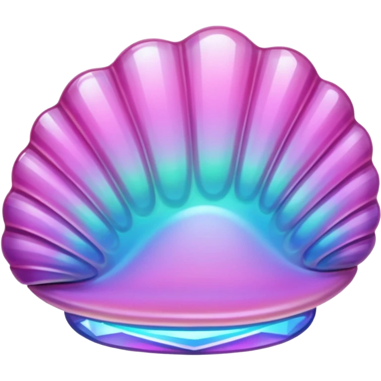 pink crystal clam emoji