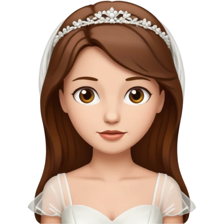 Blonde skin bride with brown hair emoji