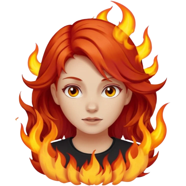 flame girl emoji