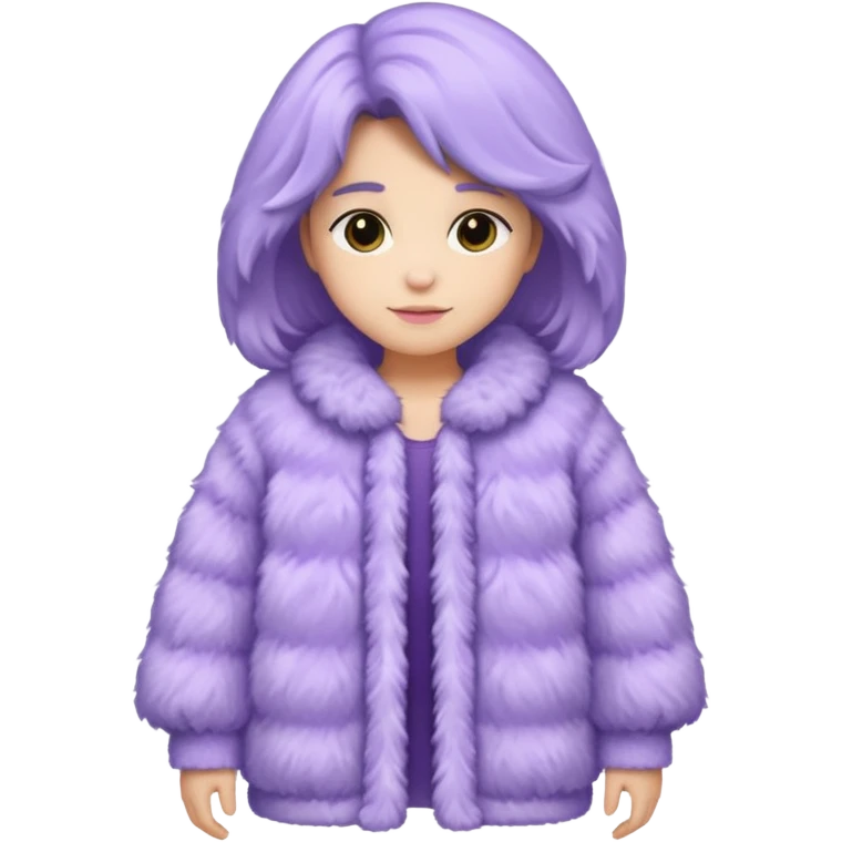 Lavender fluffy coat  emoji