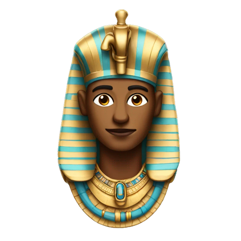 Pharaoh with the name Aha emoji