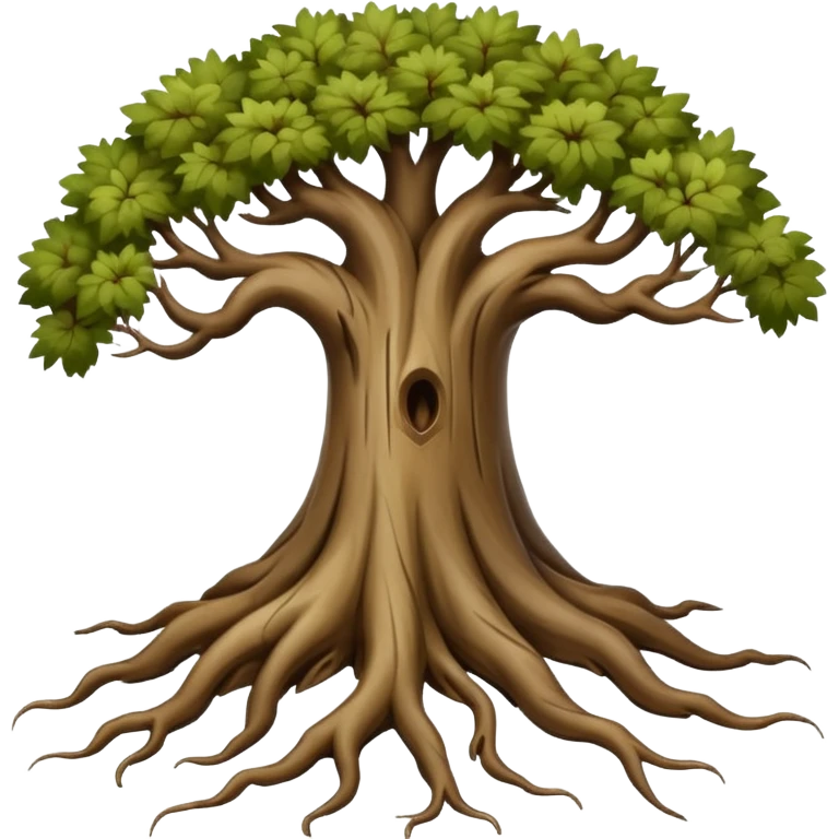 a tree with long roots emoji