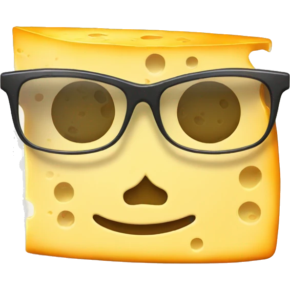 Cheese with glasses emoji