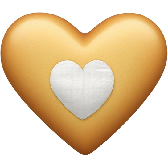 Heart with bandaid on it  emoji