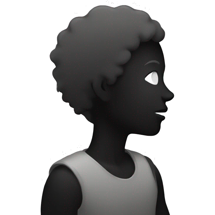 A toned silhouette emoji