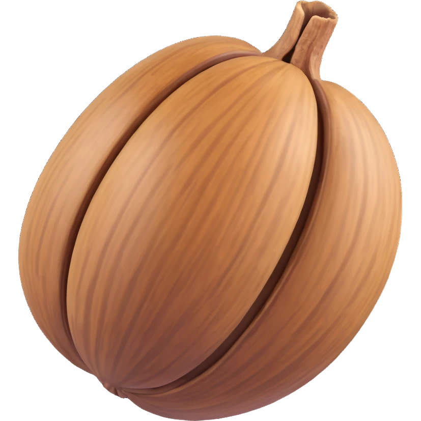 single walnut kernel, realistic emoji