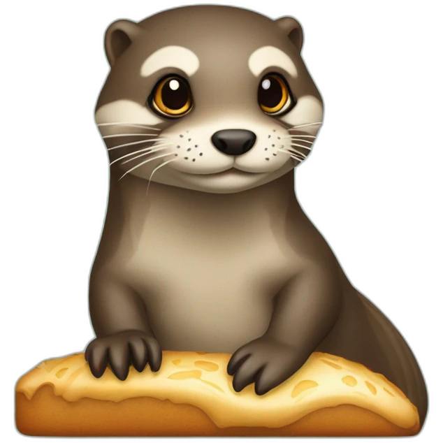 loutre sur une tortu emoji