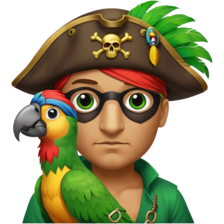 pirate and parrot emoji