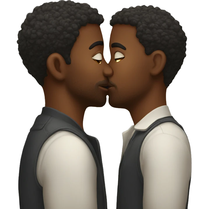 Guys kissing emoji
