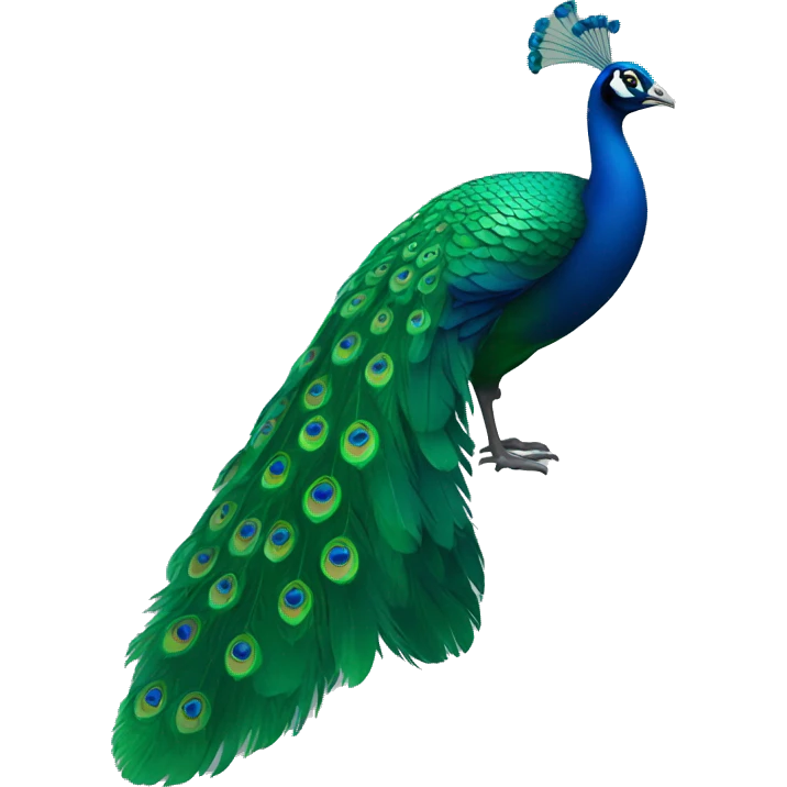 green peacock emoji