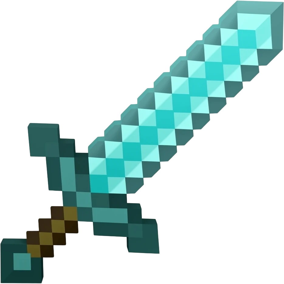 Minecraft diamond sword emoji