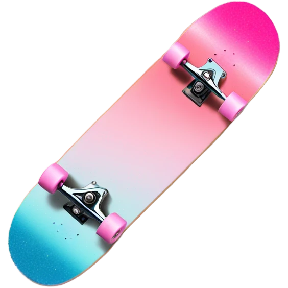 Pink ombre skateboard with glitter  emoji